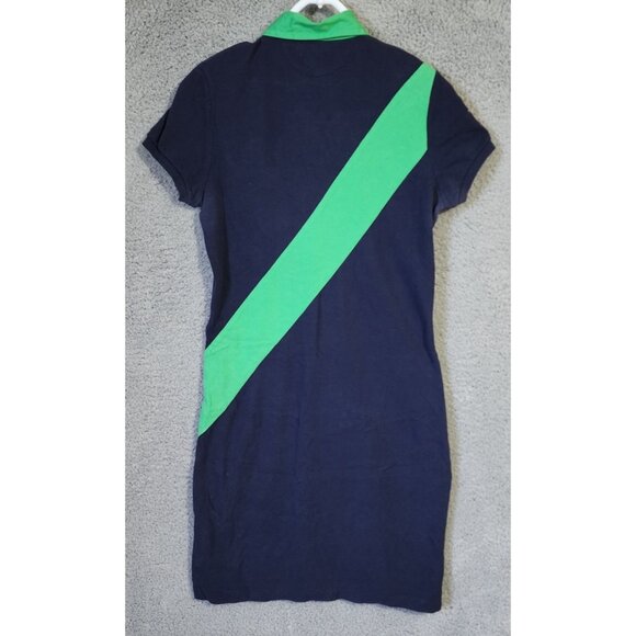 Vtg Ralph Lauren Sport Sz M S/S Rugby Polo Shirt Dress Embroidered Big Pony #2 - Picture 11 of 12